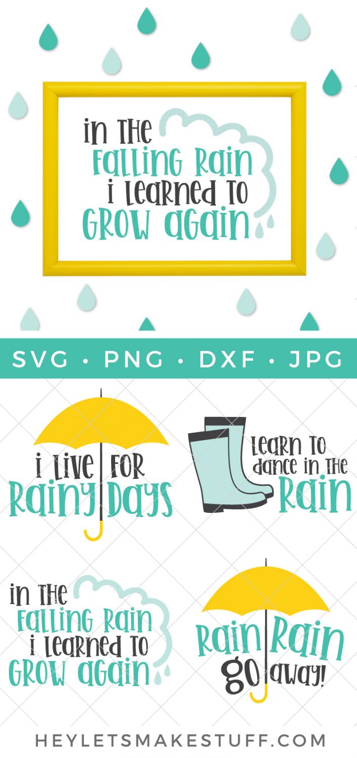 SVG Digital Download Rainy Days Title Cut File Digital Cutting 