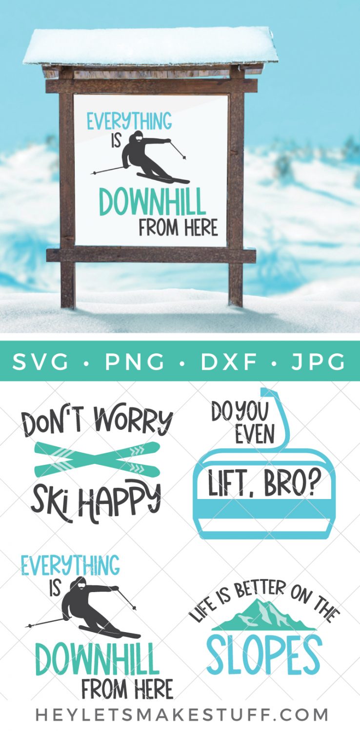 Skiing SVG Bundle pin image