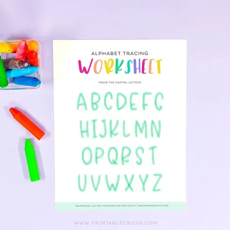 Alphabet tracing printable worksheets