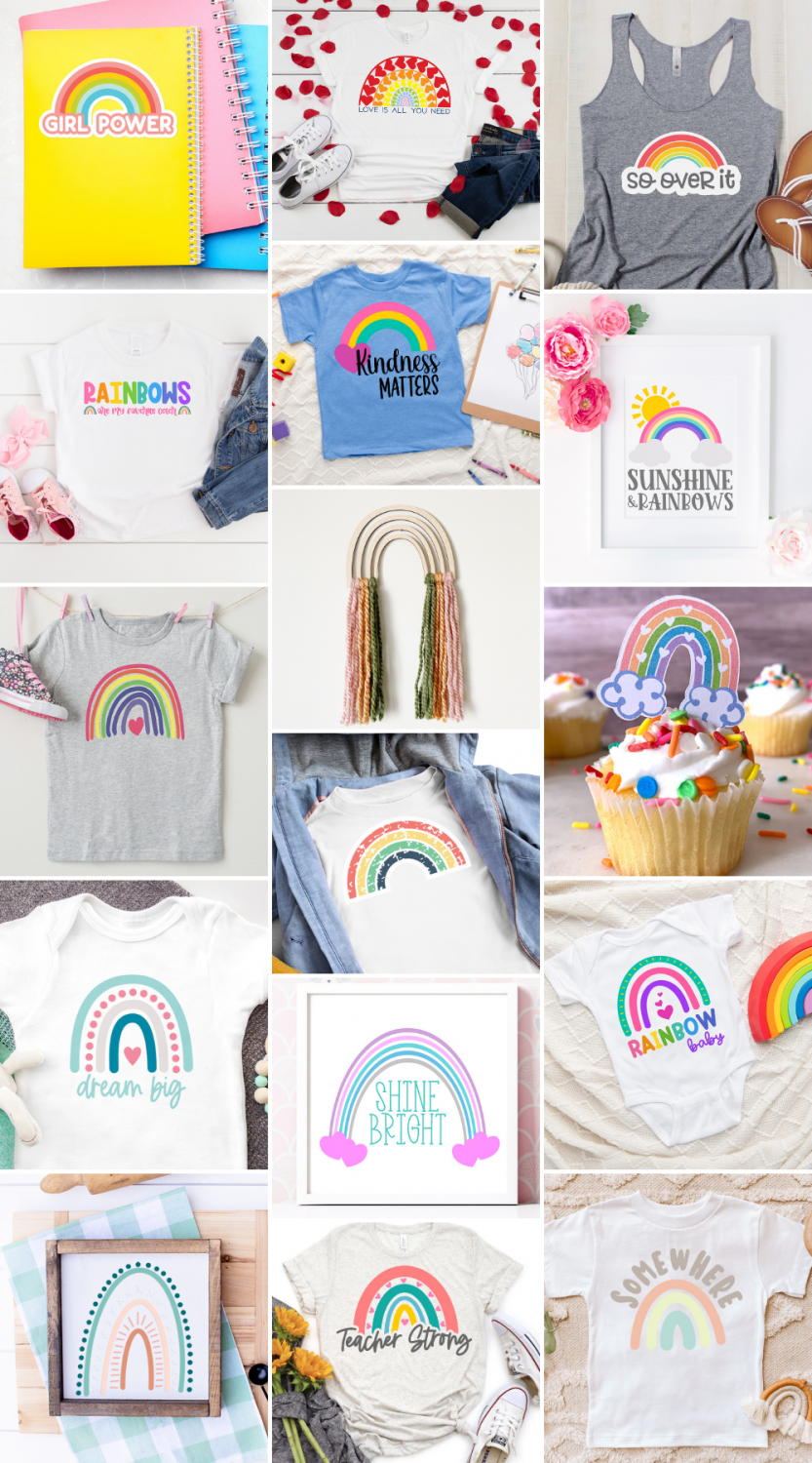 Rainbow SVG collage