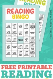 Free Printable Reading Bingo for Kids pin image