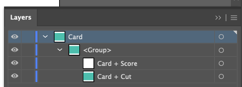 Adobe Illustrator: close up of layers panel with new names