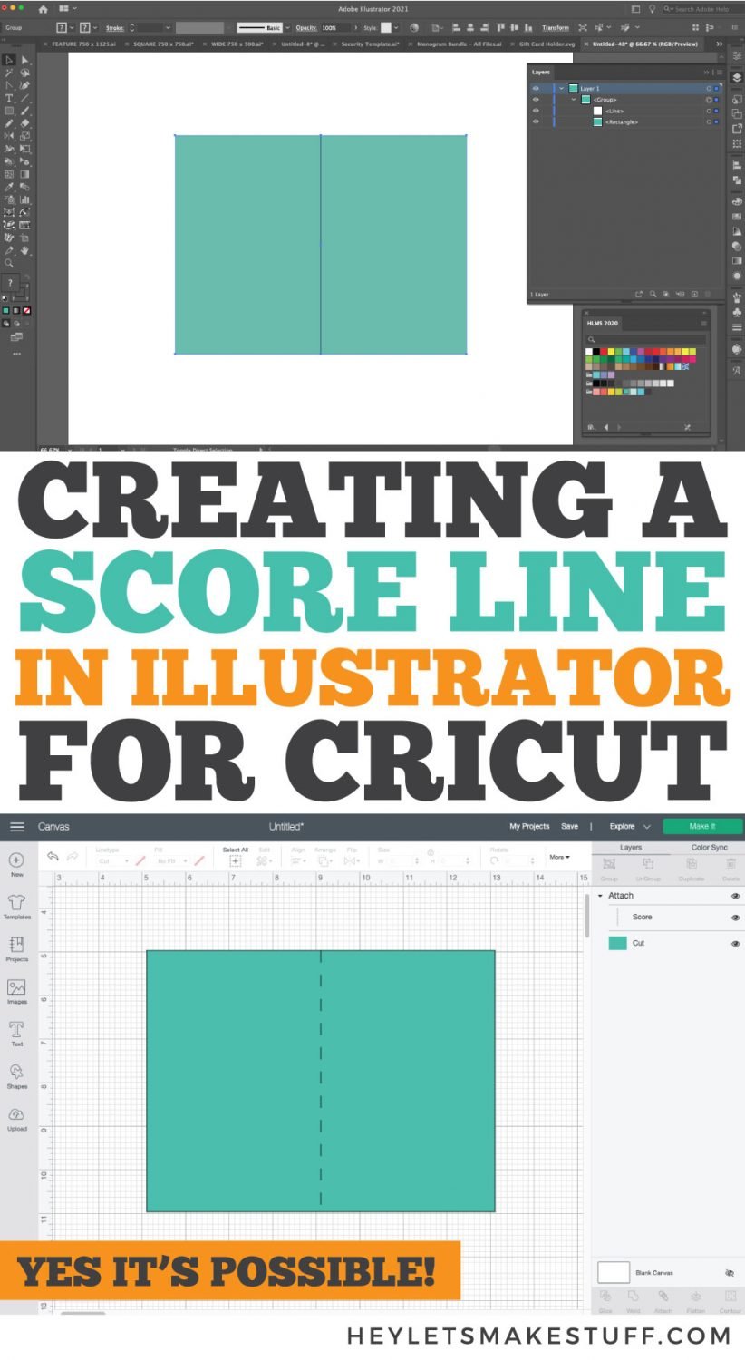 Creating a Score Line in Illustrator for Cricut Pin Image
