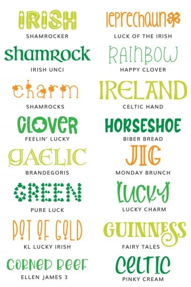 It's time to get lucky and start crafting for St. Patrick's Day! These cheap and free St. Patrick's Day fonts are perfect for all of your cutting machine crafts, including t-shirts, cards, home decor, and more!
