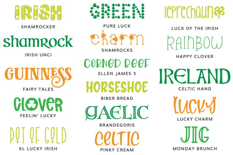 patricks day related font