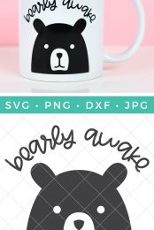 Bearly Awake SVG pin image