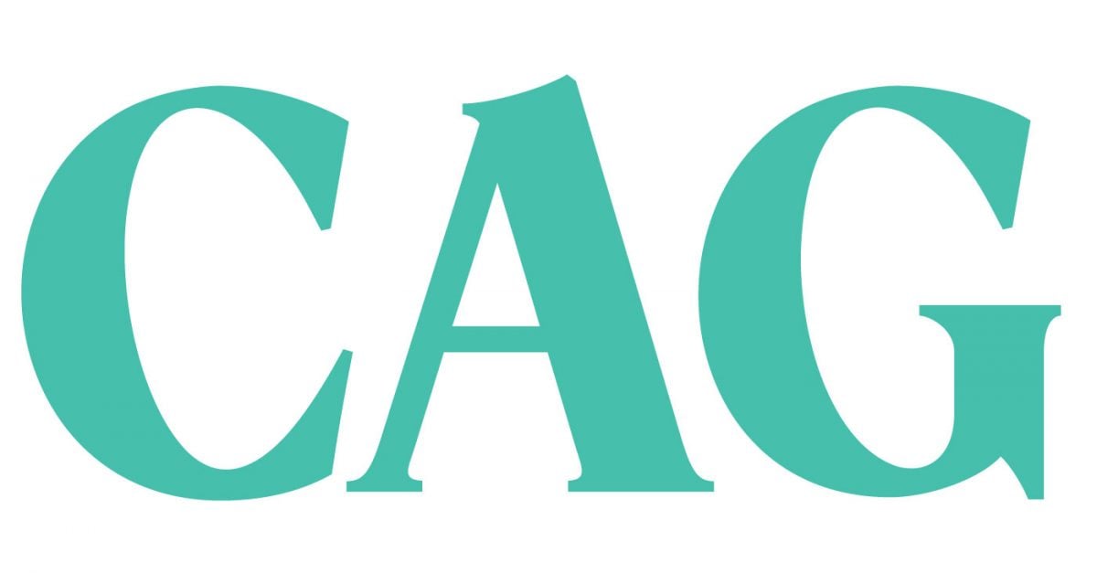 CAG in pretty teal font