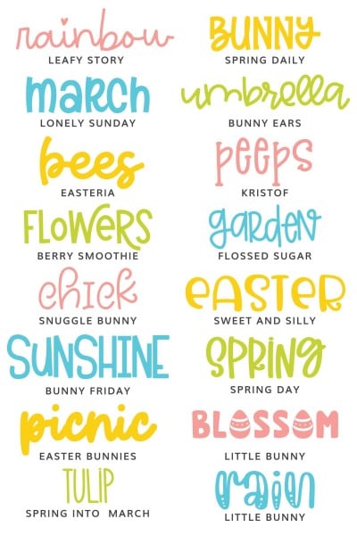 All the Easter fonts in this post