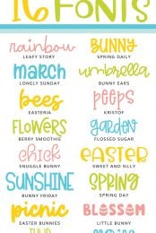 Spring and Easter Fonts Pin Image