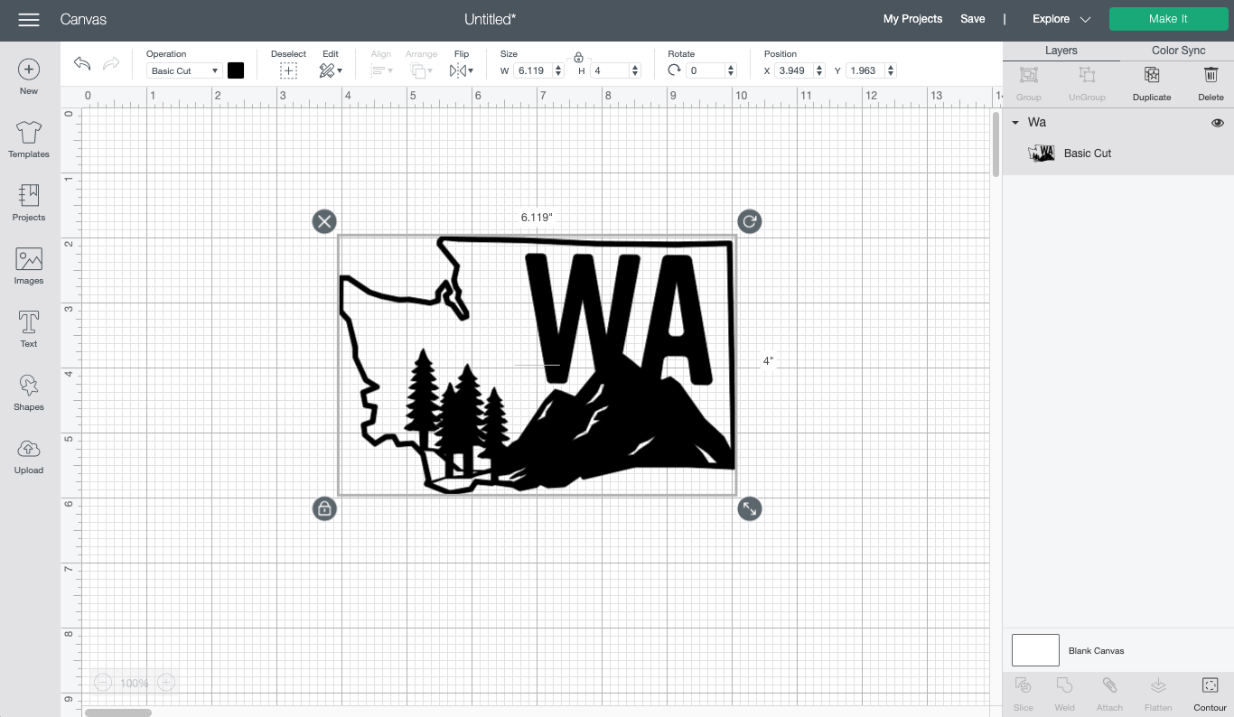 Cricut Design Space: Washington State image