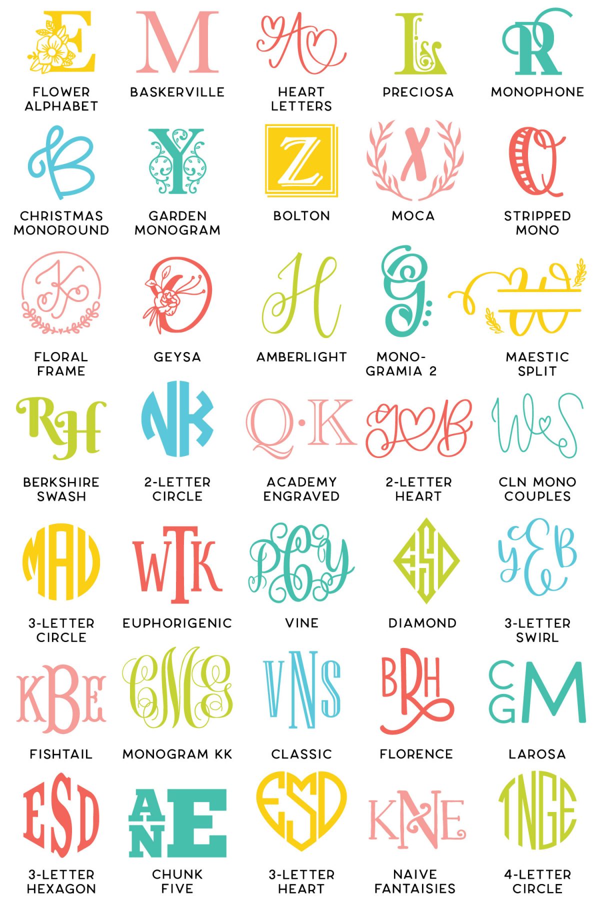 Monogram Fonts - Monogram Font Generator