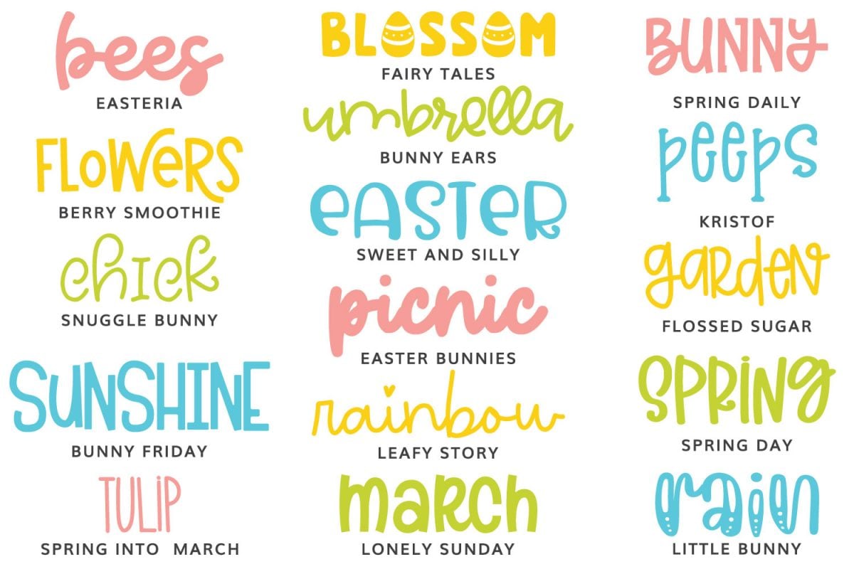 Cheap and Free Spring & Easter Fonts for Cutting Machines