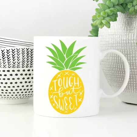 Tough but sweet pineapple coffee mug SVG