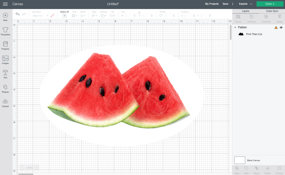 Cricut Design Space: Watermelon sticker