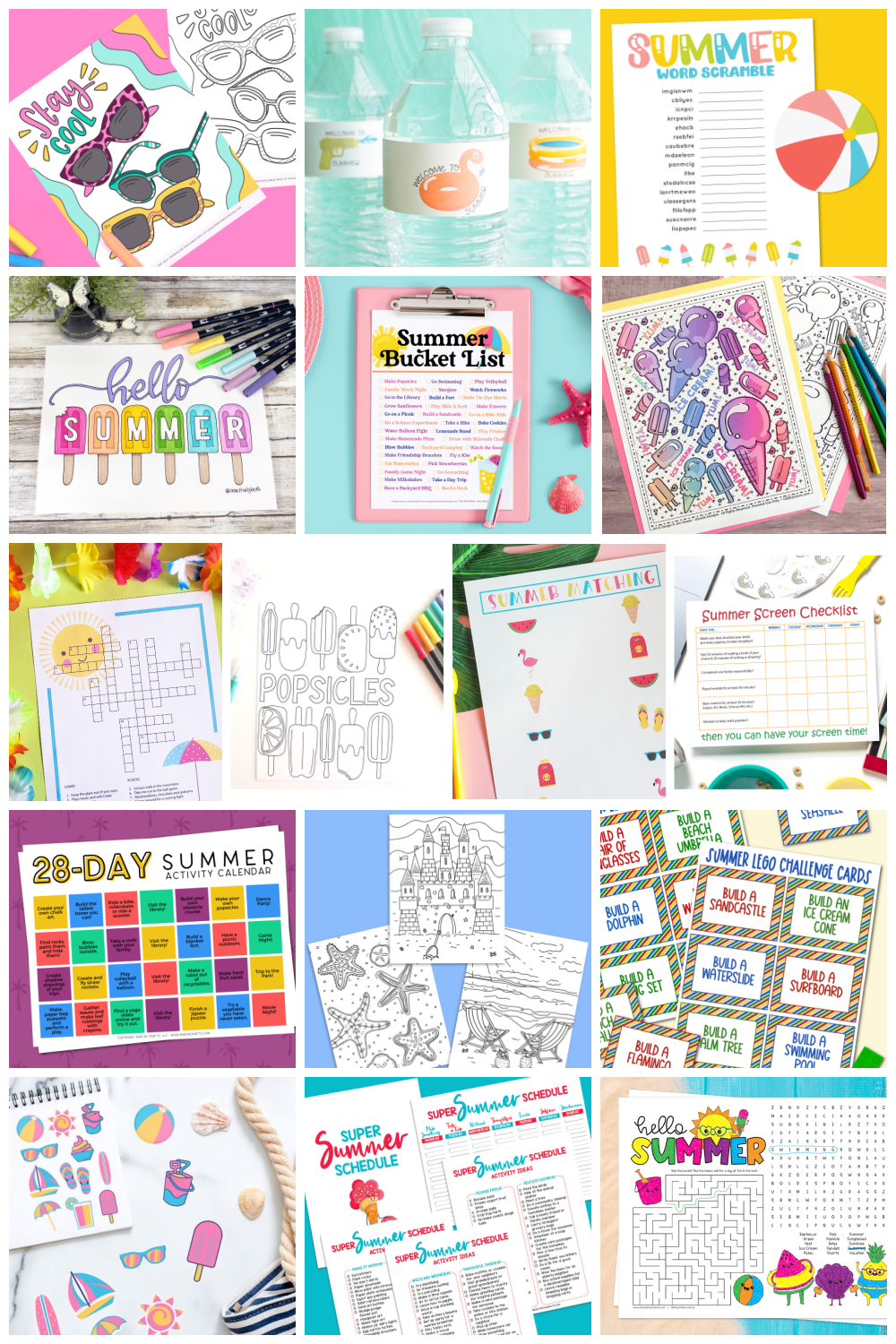 free printable summer word scramble 12 more summer printables