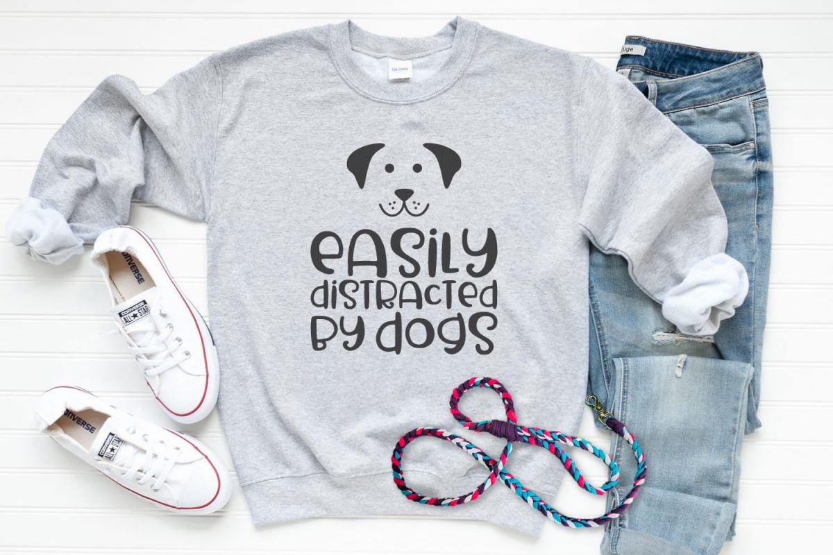 Easily Distracted by Dogs SVG Image