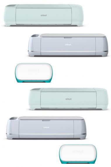 Collage of Cricut machines on white background