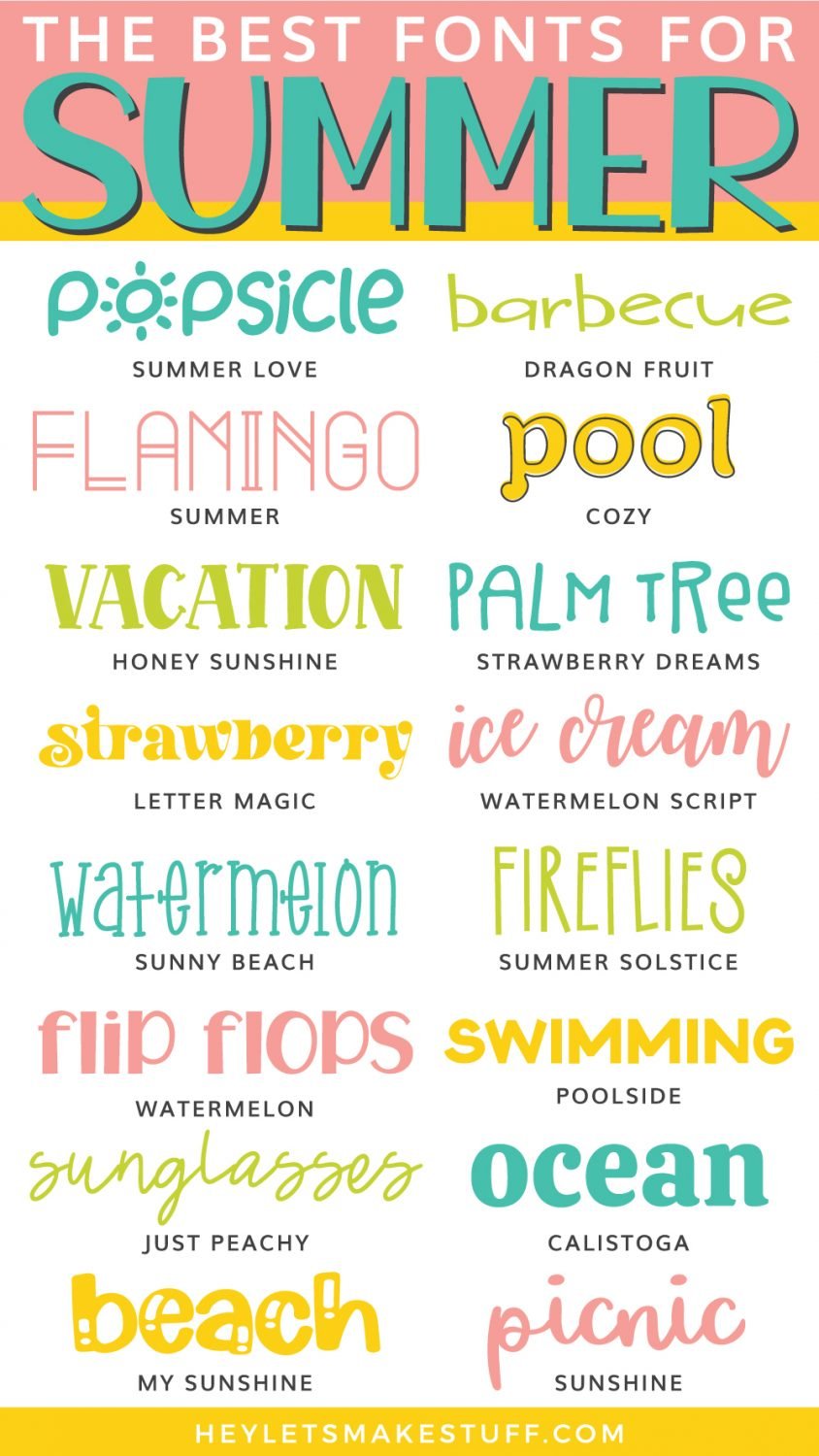 Free and Cheap Summer and Beach Fonts Pin Image