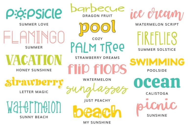 Cheap and Free Cheap and Free Summer and Beach Fonts for Cutting Machines