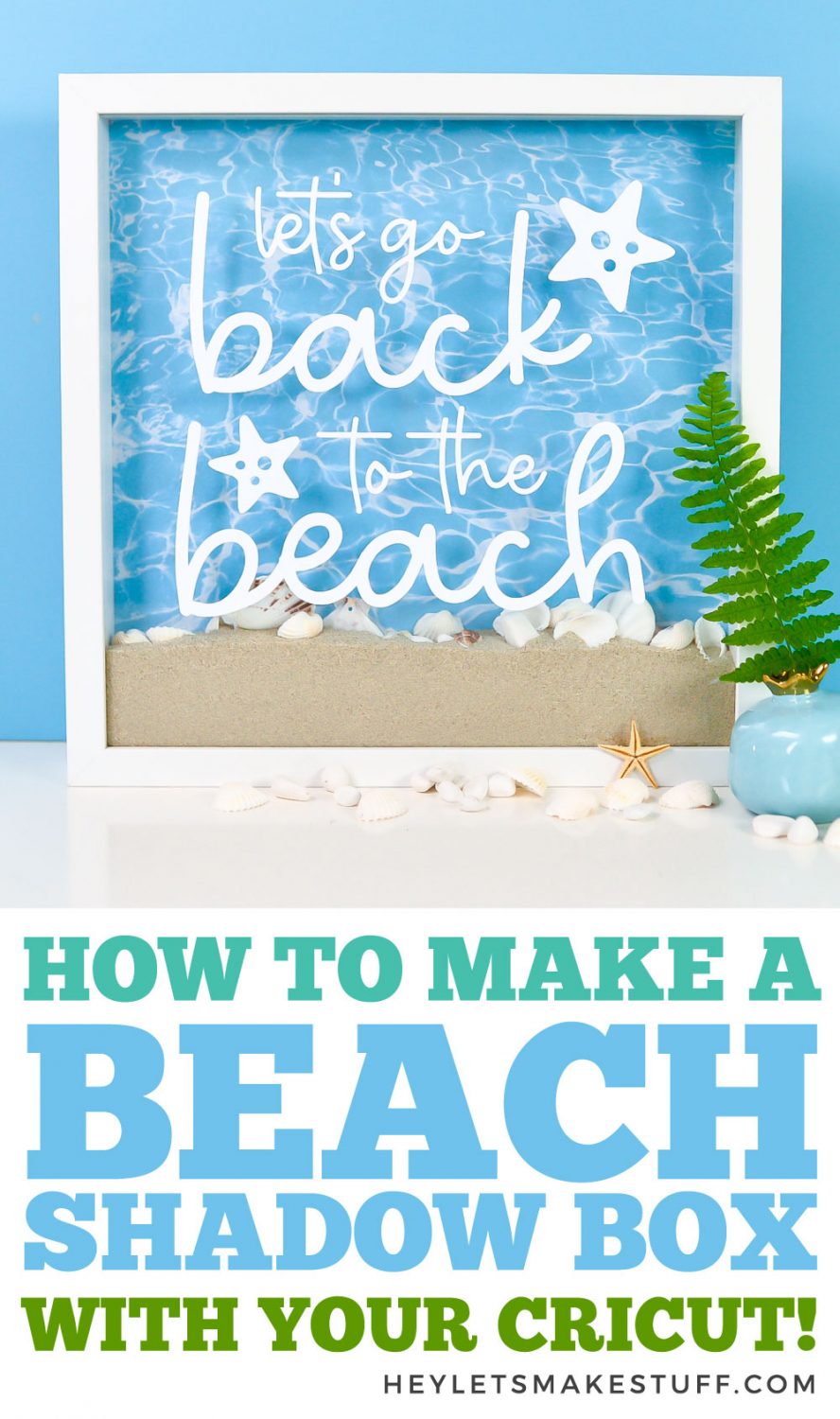 Cricut beach shadow box pin image