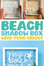 Cricut beach shadow box pin image