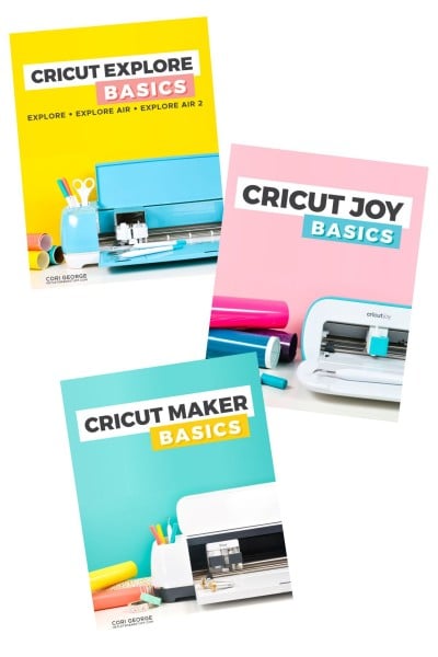 Three Cricut Basics Book Covers in a stack