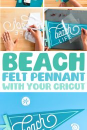 Beach Life Pennant with a Cricut pin image