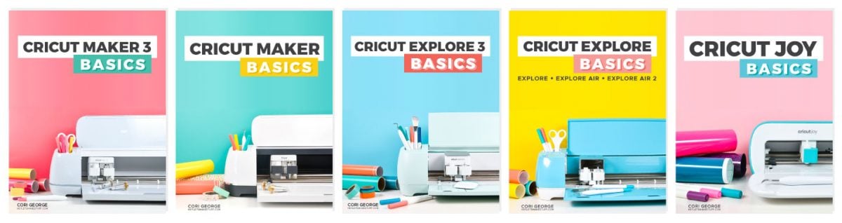 All five Cricut Basics book covers.