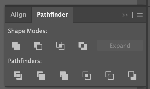 Illustrator: Pathfinder panel.
