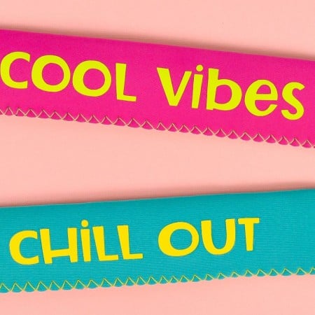 Finished ice pop holders on pink background