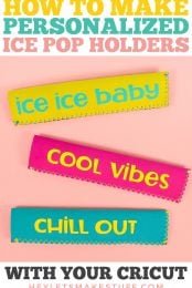 Personalized Ice Pop Holders with Cricut Pin
