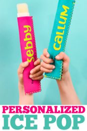 Personalized Ice Pop Holders with Cricut Pin