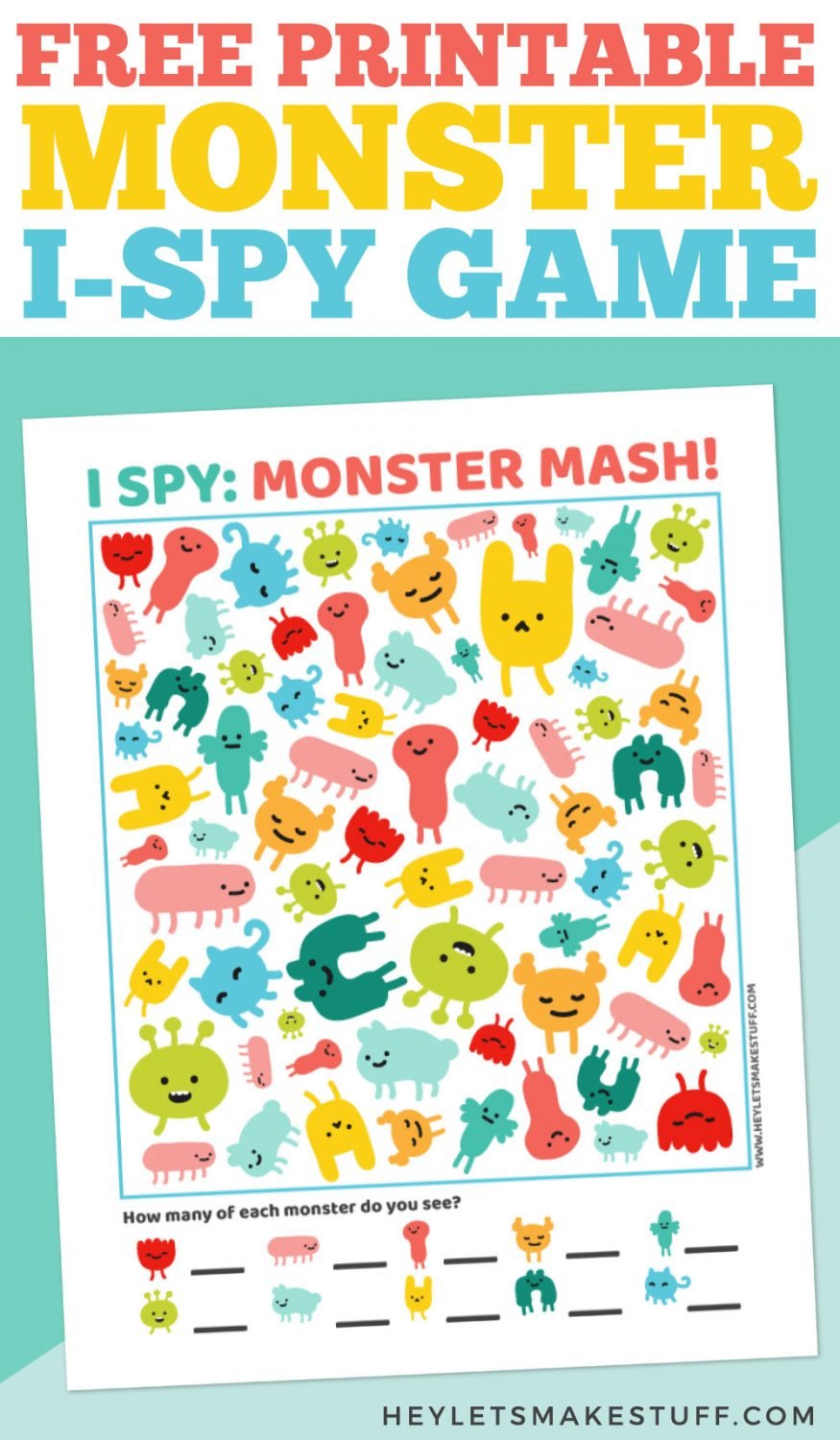 I-Spy Monster Printable Pin Image