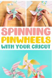 Spinning paper pinwheels pin