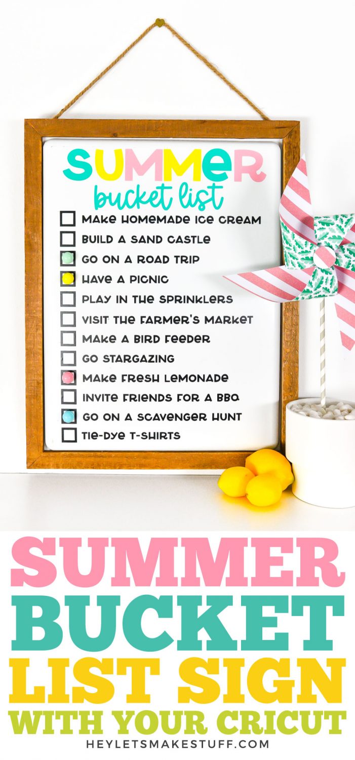 Summer Bucket List pin image