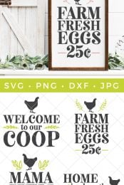 Farm Fresh Eggs SVG pin image