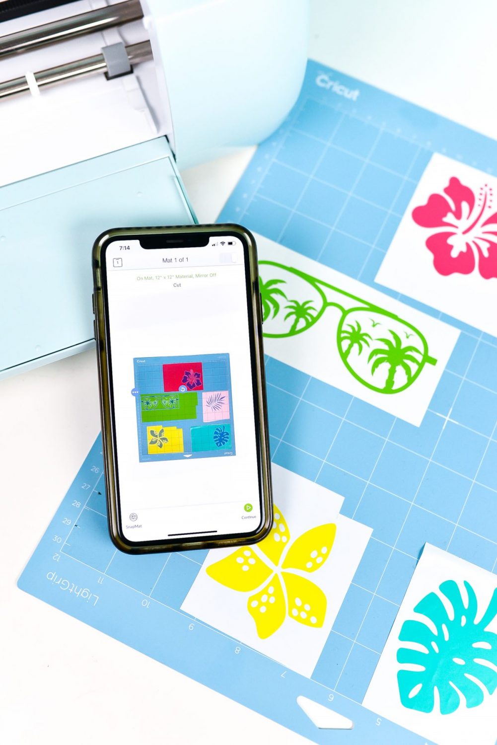 Use the SnapMat feature in Cricut Design Space to make it easier to use  scraps