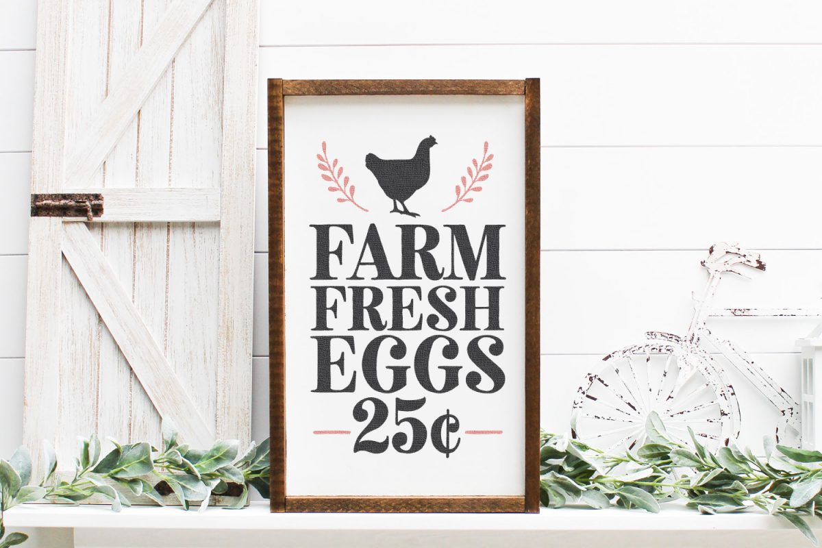 White Farmhouse Kitchen Towels Farm Fresh Eggs 