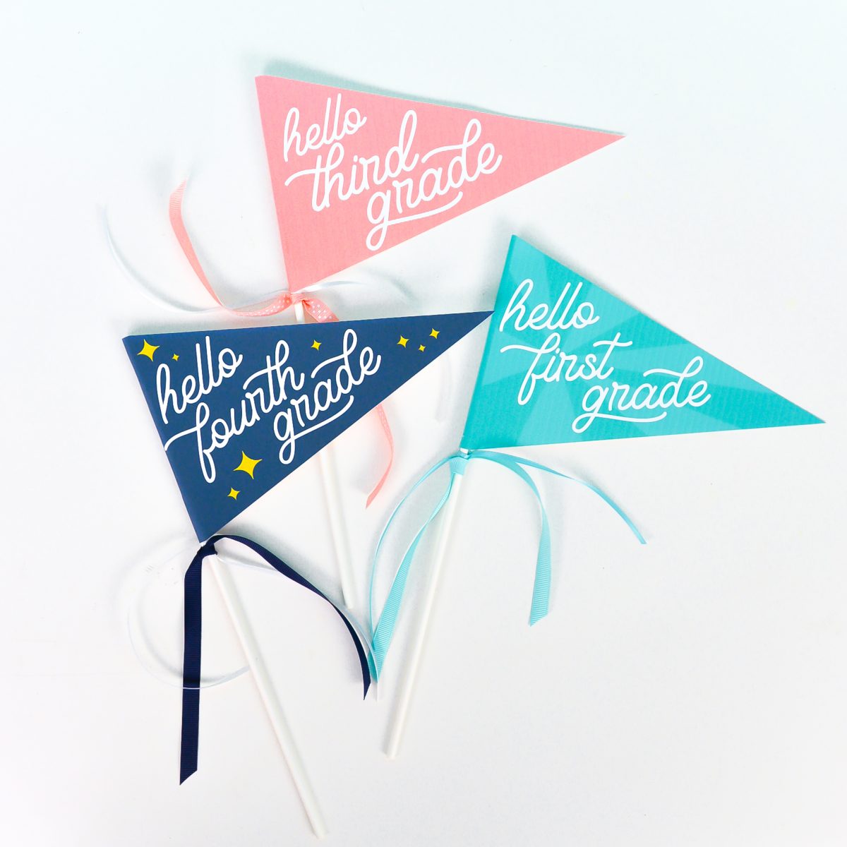 School triangle clearance flags