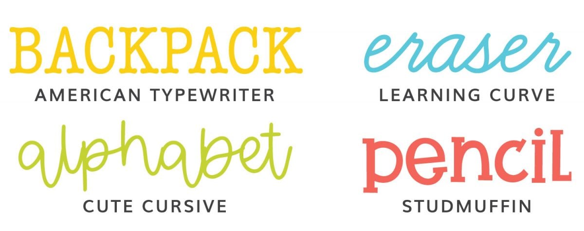 Cheap and Free School Fonts for Cutting Machines - Hey, Let's Make Stuff