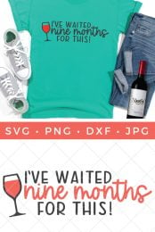 Free wine SVG pin image