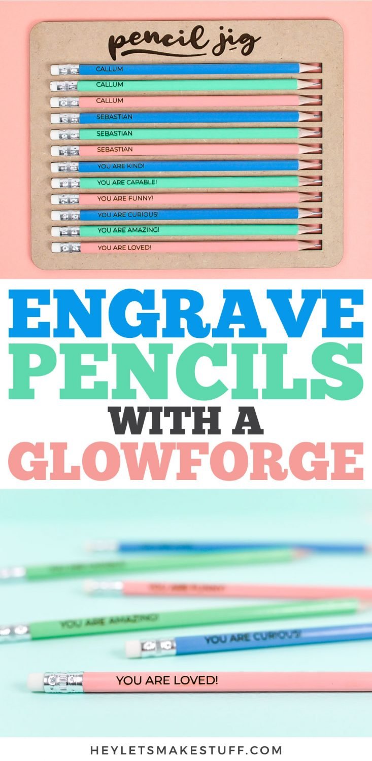 How to Engrave Pencils with a Glowforge / Laser pin image