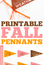 Printable fall pennants pin image
