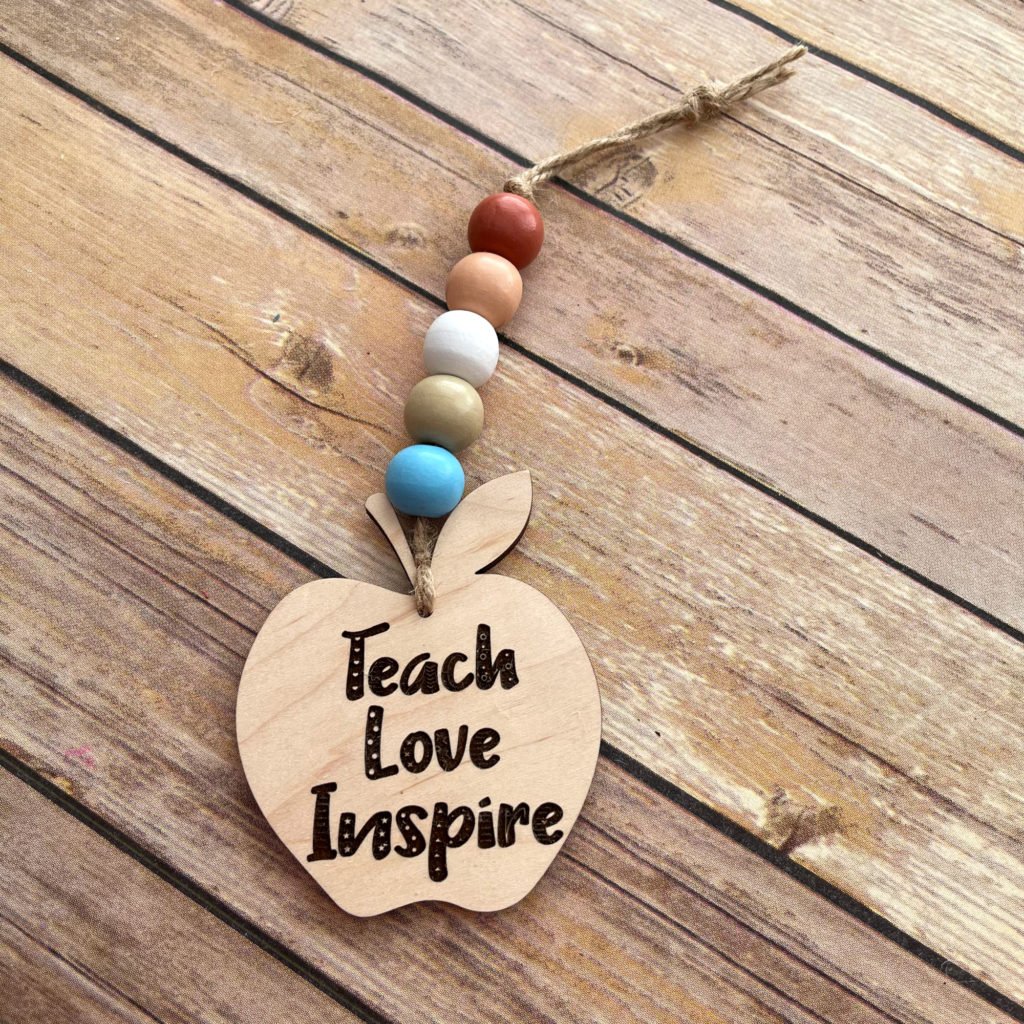 Teach Love Inspire Apple Ornament