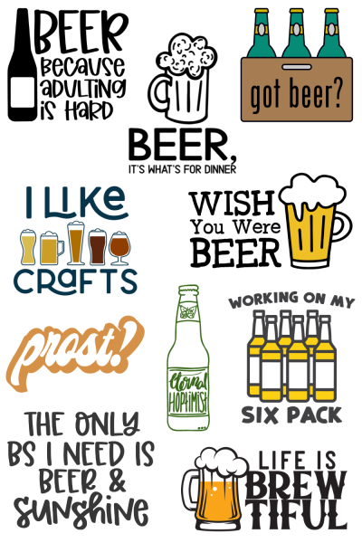 Funny Beer SVG Files for Cricut and Silhouette - Hey, Let's Make Stuff