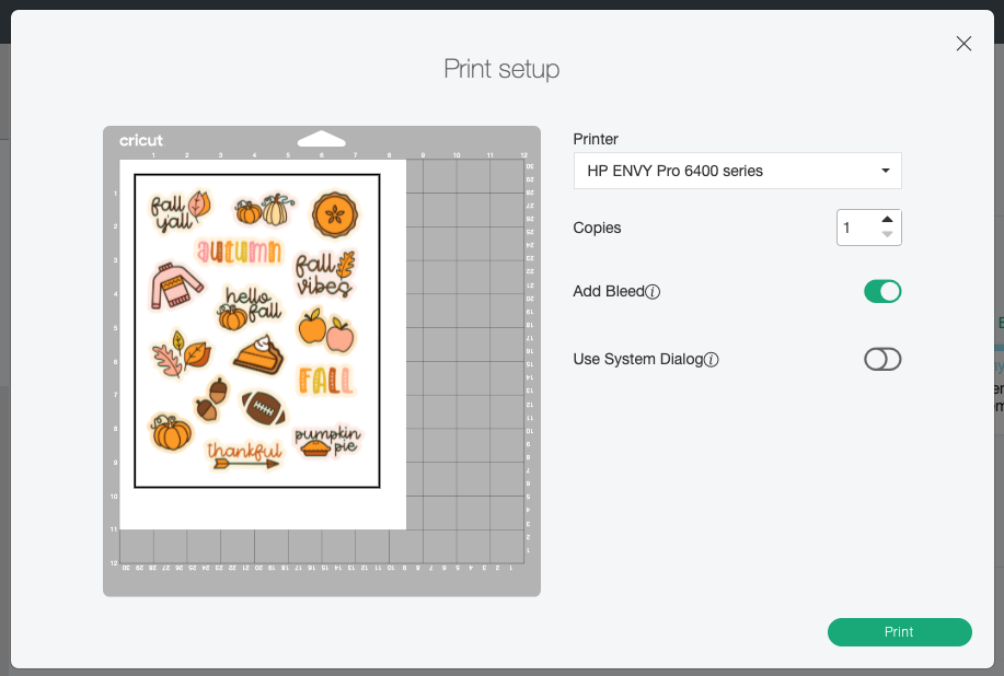 Cricut Design Space printer setup