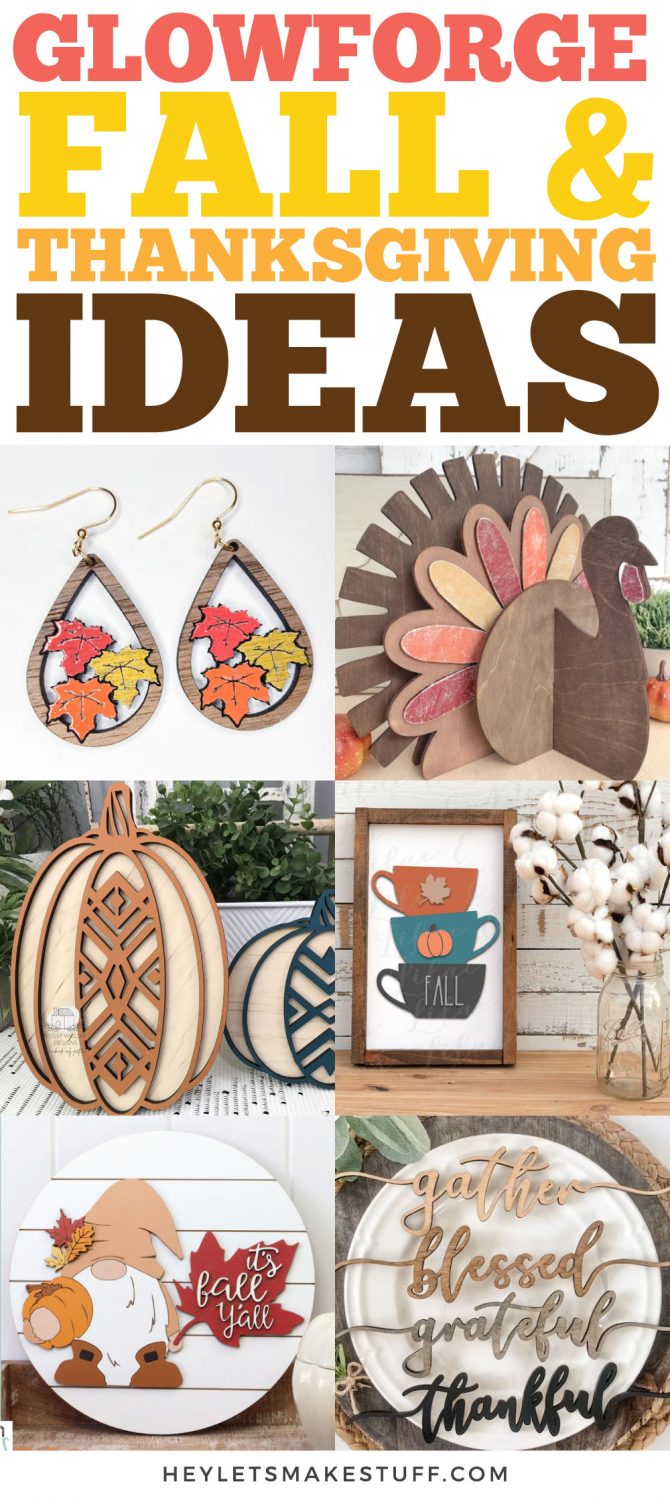 Thanksgiving and Fall Glowforge Projects and Files - Hey, Lets Make Stuff