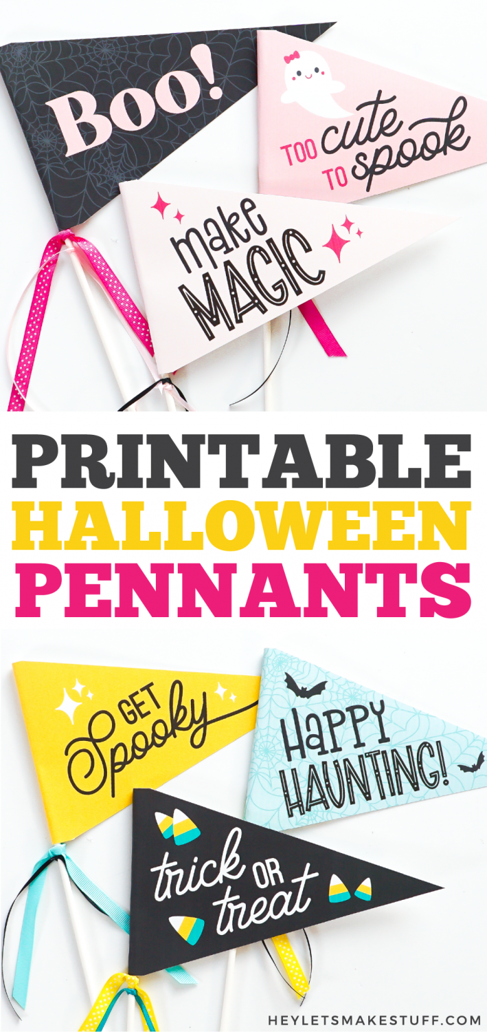 Halloween pennant flag printable pin image