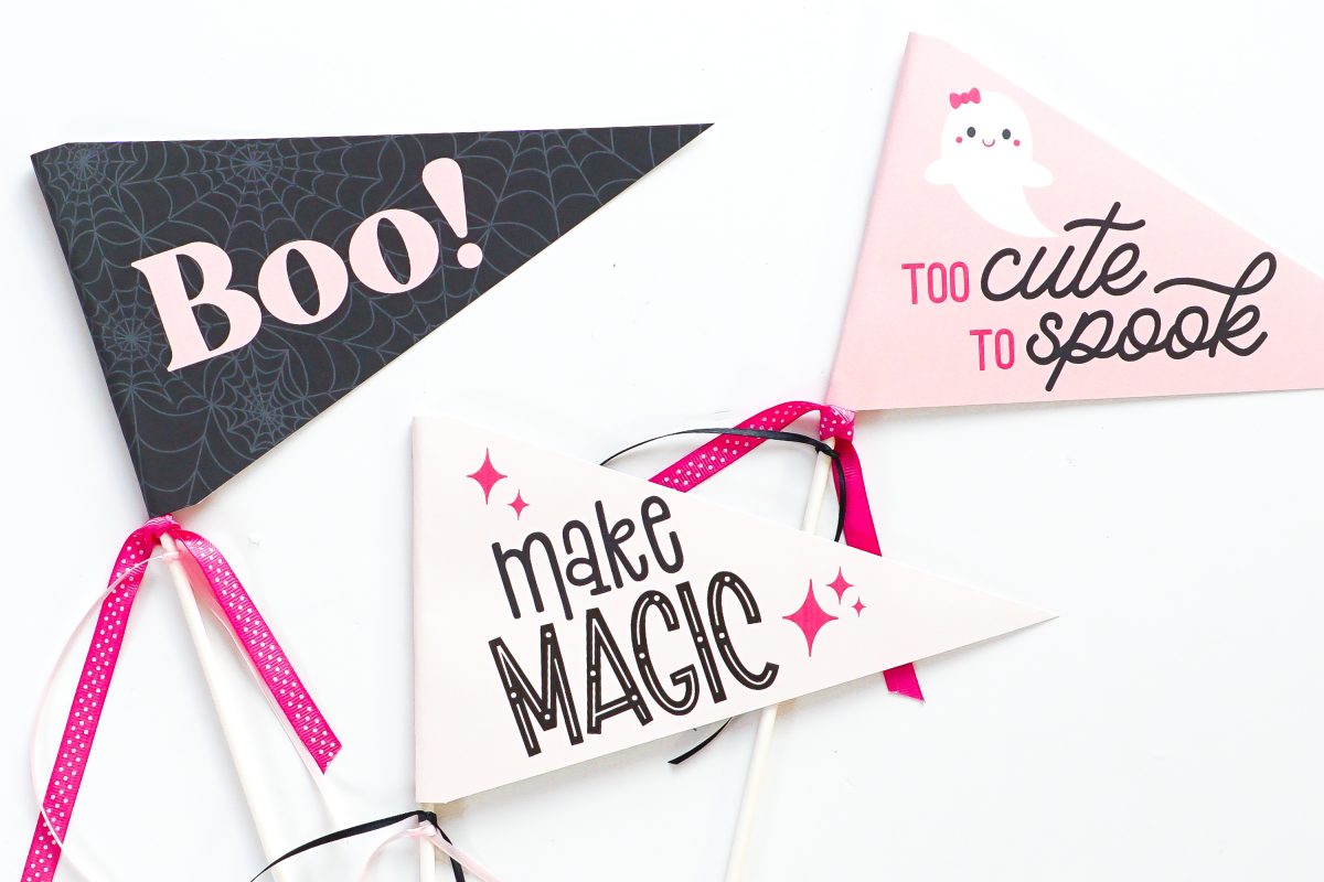 Easy Sewn Paper Pennants - Hey, Let's Make Stuff