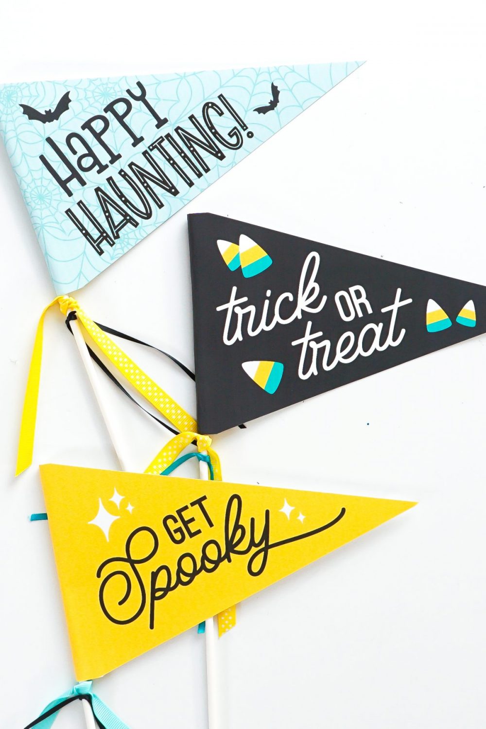 Three Printable Halloween pennants